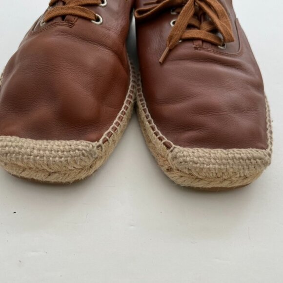 Salvatore Ferragamo men\'s brown lace up espadrilles size 8M main image 4